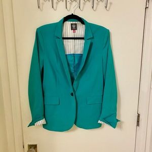 Vince Camuto Teal One Button Blazer